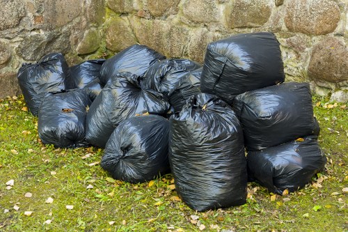 Clean and organized residential area after rubbish removal